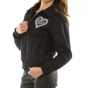 Black Heart Breaker Pelle Pelle Wool Jacket view 2