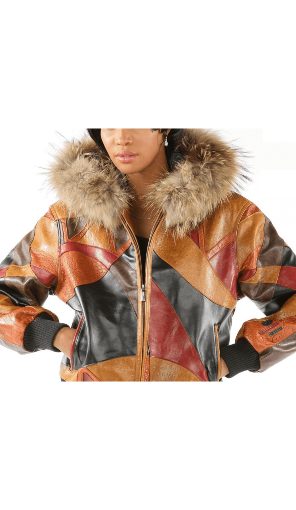 Ladies Amazing Multicolor Leather Jacket Pelle Pelle