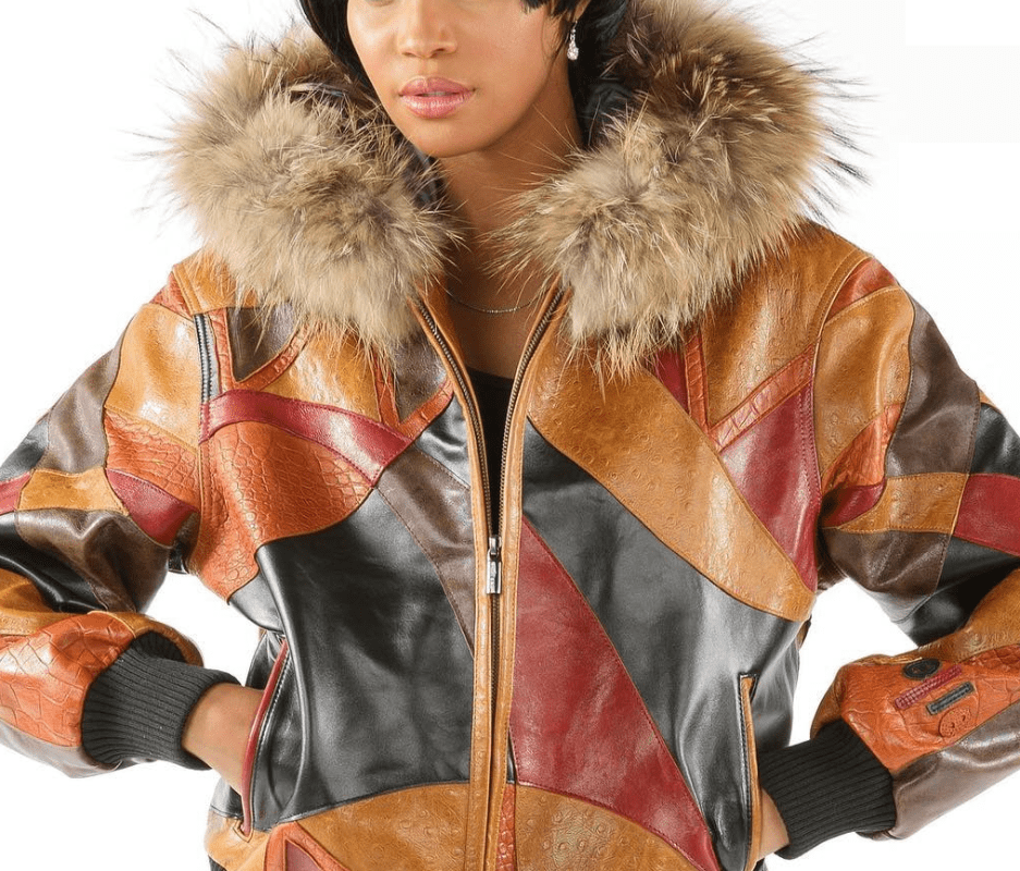 Ladies Amazing Multicolor Leather Jacket Pelle Pelle