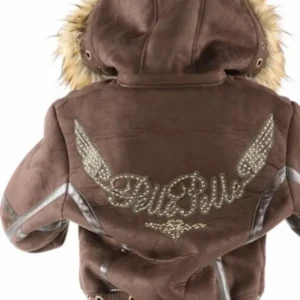 Ladies Cheerful Wing Brown Hoodie Pelle Pelle Store