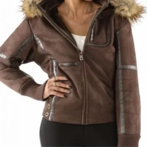 Pelle Pelle Cheerful Wing Brown Hoodie