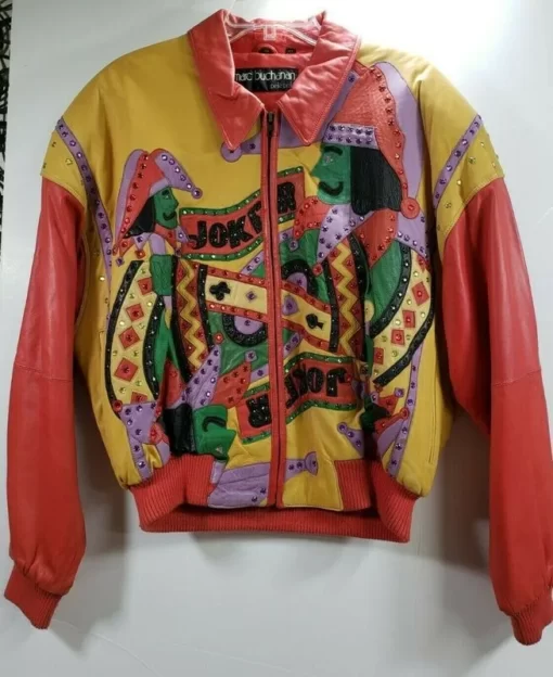 New Pelle Pelle Joker king Rhinestone Leather Jacket