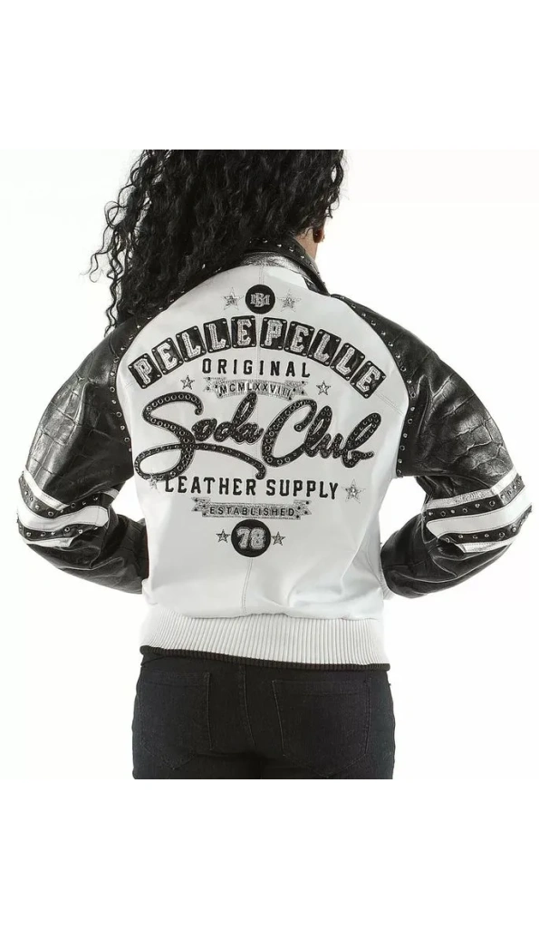 Pelle Pelle Soda Club Jacket Black and White Stunning 78 Jacket