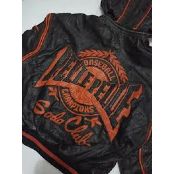 Pelle Pelle Baseball Soda Club Leather Jacket