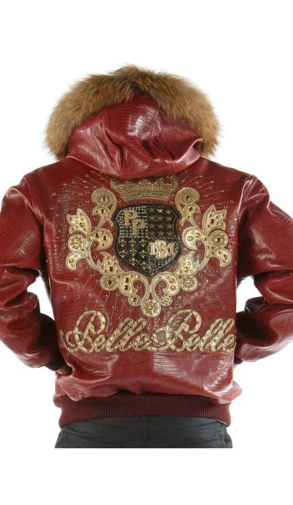 Pelle Pelle Crest Maroon Leather Jacket