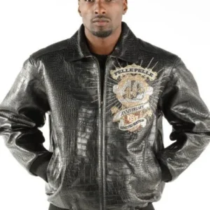 Pelle Pelle Mens 40th Anniversary Black Leather Jacket view 2