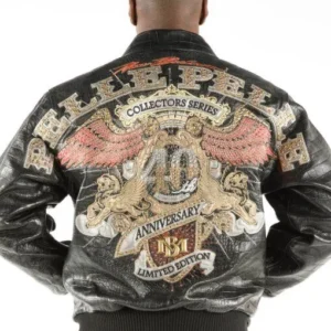 Pelle Pelle Mens 40th Anniversary Black Leather Jacket