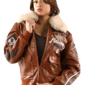 Pelle Pelle American Bombshell Brown Jacket | Pelle Pelle Store view 2