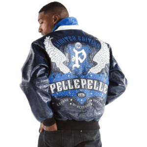 Pelle Pelle Blue Leather Jacket | Pelle Pelle Store view 1
