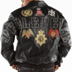 Decorated Black Pelle Pelle Python Jacket view 2