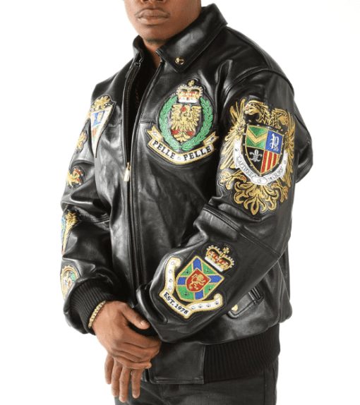 Pelle-Pelle-Coat-of-Arms-Jacket,pelle-pelle,pelle-pelle-store,pelle-pelle-jackets,black-leather-jacket