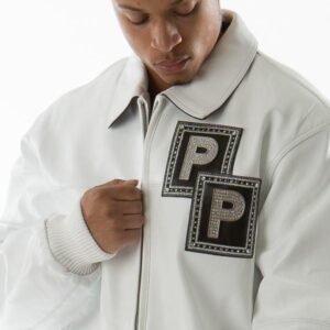 Pelle Pelle Jeweled White Jacket | Pelle Pelle Store view 2