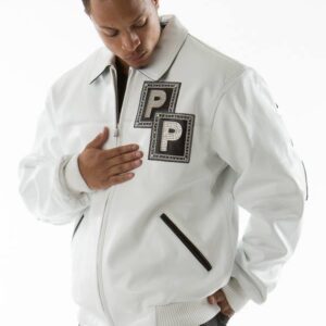 Pelle Pelle Jeweled White Jacket | Pelle Pelle Store view 4