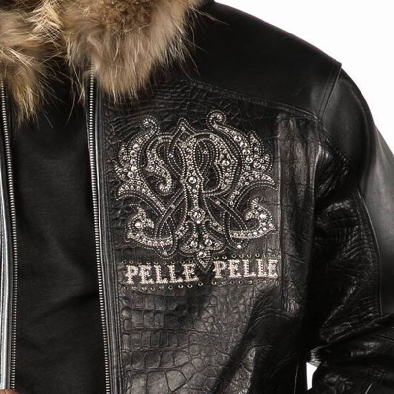 Mens-Pelle-Pelle-Wool-Forever-Fearless-Jacket-Black,pelle-pelle,pelle-pelle-store,pelle-pelle-jackets,black-leather-jacket