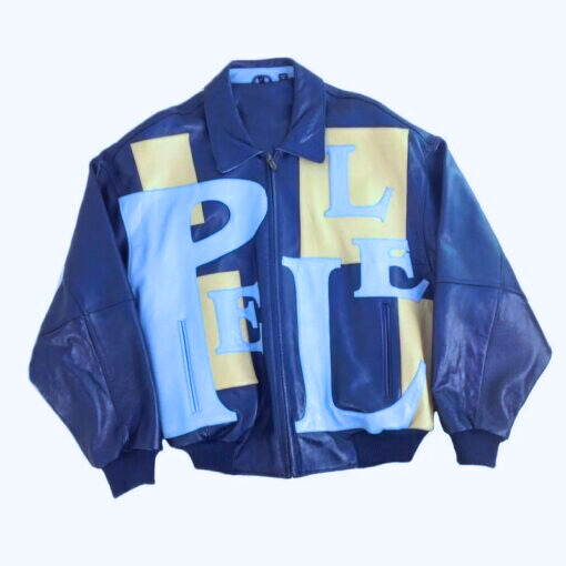 Pelle Pelle Blue Leather Bomber Jacket | Pelle Pelle Store
