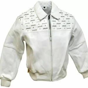 Pelle Pelle White Emblem Leather Jacket | Pelle Pelle Store