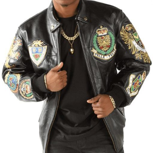Pelle Pelle Coat of Arms Jacket | 1978 Black Leather Jacket