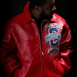 Pelle Pelle Chi-Town Red Leather Jacket | Pelle Pelle Store view 2