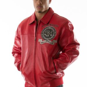 Pelle Pelle Red Leather Jacket | Pelle Pelle Store view 3