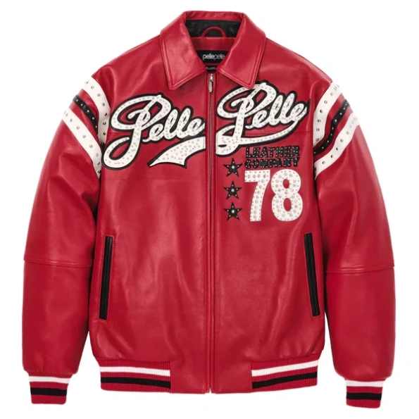 pelle-pelle-encrusted-varsity-plush,pelle-pelle-red-leather-jacket,pelle-pelle-jacket,pelle-pelle-store,pelle-pelle-leather-jacket,red-leather-jackets,varsity-jacket,pelle-pelle-plush