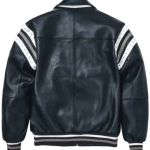 Pelle Pelle Encrusted Varsity Plush Navy | Pelle Pelle Store view 2