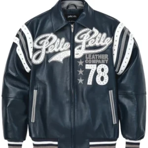Pelle Pelle Encrusted Varsity Plush Navy | Pelle Pelle Store