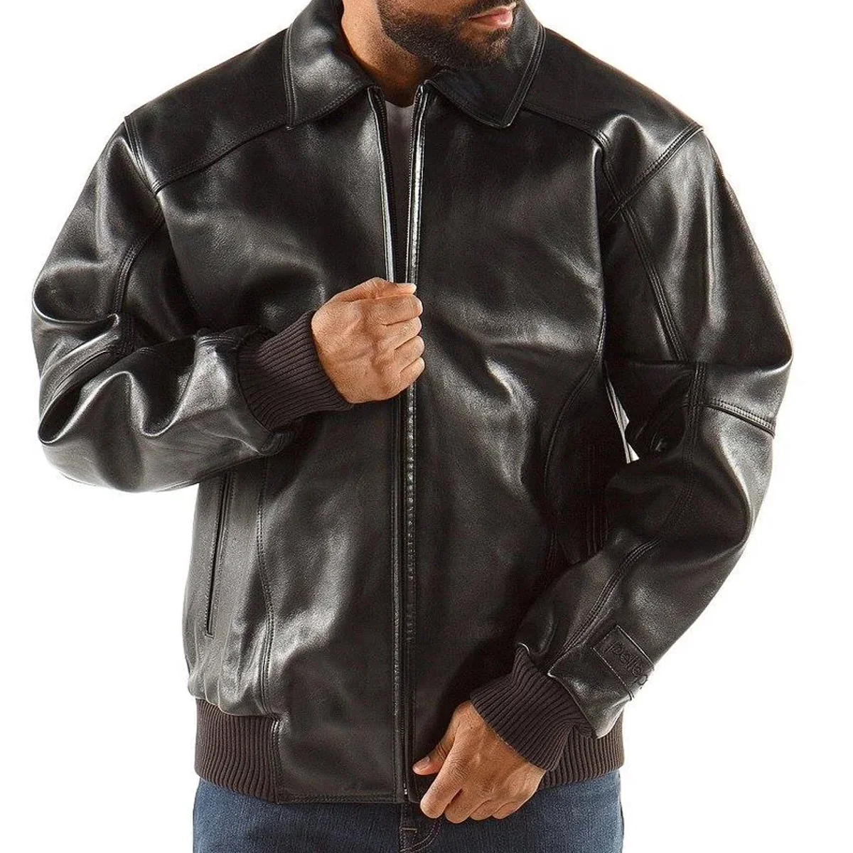Pelle Pelle Applique Black Plush Jacket view 1