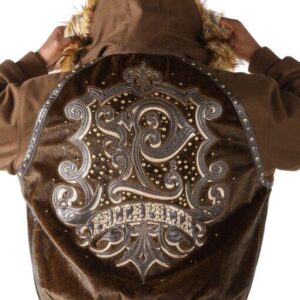 Pelle Pelle Hooded Brown Wool Jacket view 1