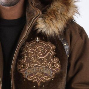 Pelle Pelle Hooded Brown Wool Jacket view 4