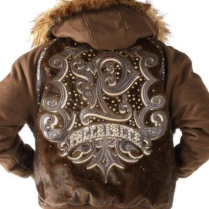 Pelle Pelle Hooded Brown Wool Jacket view 3