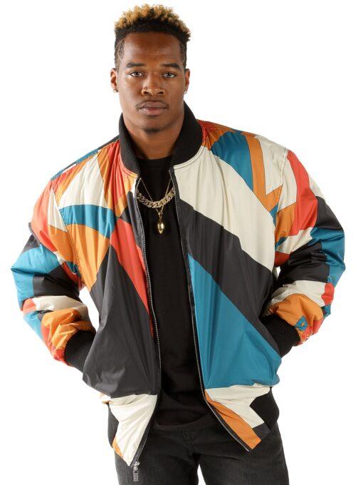 pelle pelle,pelle pelle abstract bomber blue jacket,pelle pelle store,pelle pelle leather jacket,black leather jackets,leather jacket,pelle pelle