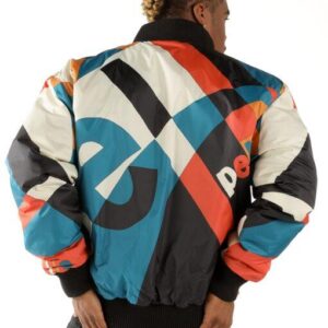 Pelle Pelle Abstract Bomber Blue Jacket