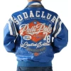 pelle pelle blue soda club studded jacket,pelle pelle store,pelle pelle leather jacket,blue leather jackets