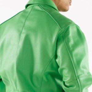 Pelle Pelle Basic In Lime Plush Jacket view 4