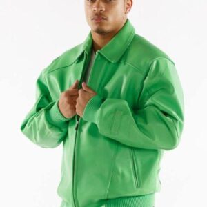 Pelle Pelle Basic In Lime Plush Jacket view 3