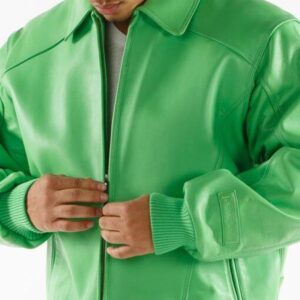 Pelle Pelle Basic In Lime Plush Jacket view 2
