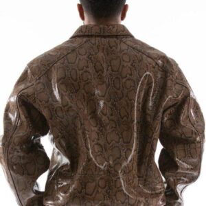 Pelle Pelle Brown Python Jacket view 4