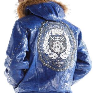 Pelle Pelle MB Emblem Blue Leather Jacket
