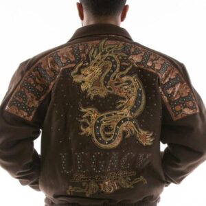 Pelle Pelle Snakeskin Dragon Brown Jacket