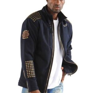 Pelle Pelle Mens Studded Wool Jacket view 4
