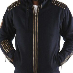 Pelle Pelle Mens Studded Wool Jacket