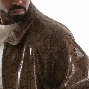 Pelle Pelle Brown Python Jacket view 2