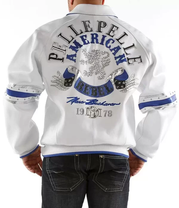Pelle Pelle American Rebel White Blue Jacket