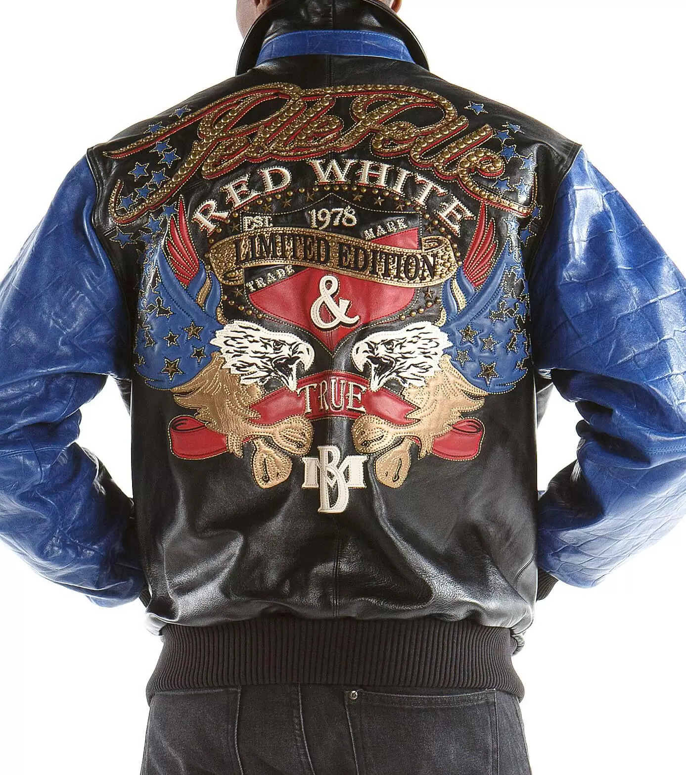 Pelle Pelle Black Blue Leather Jacket