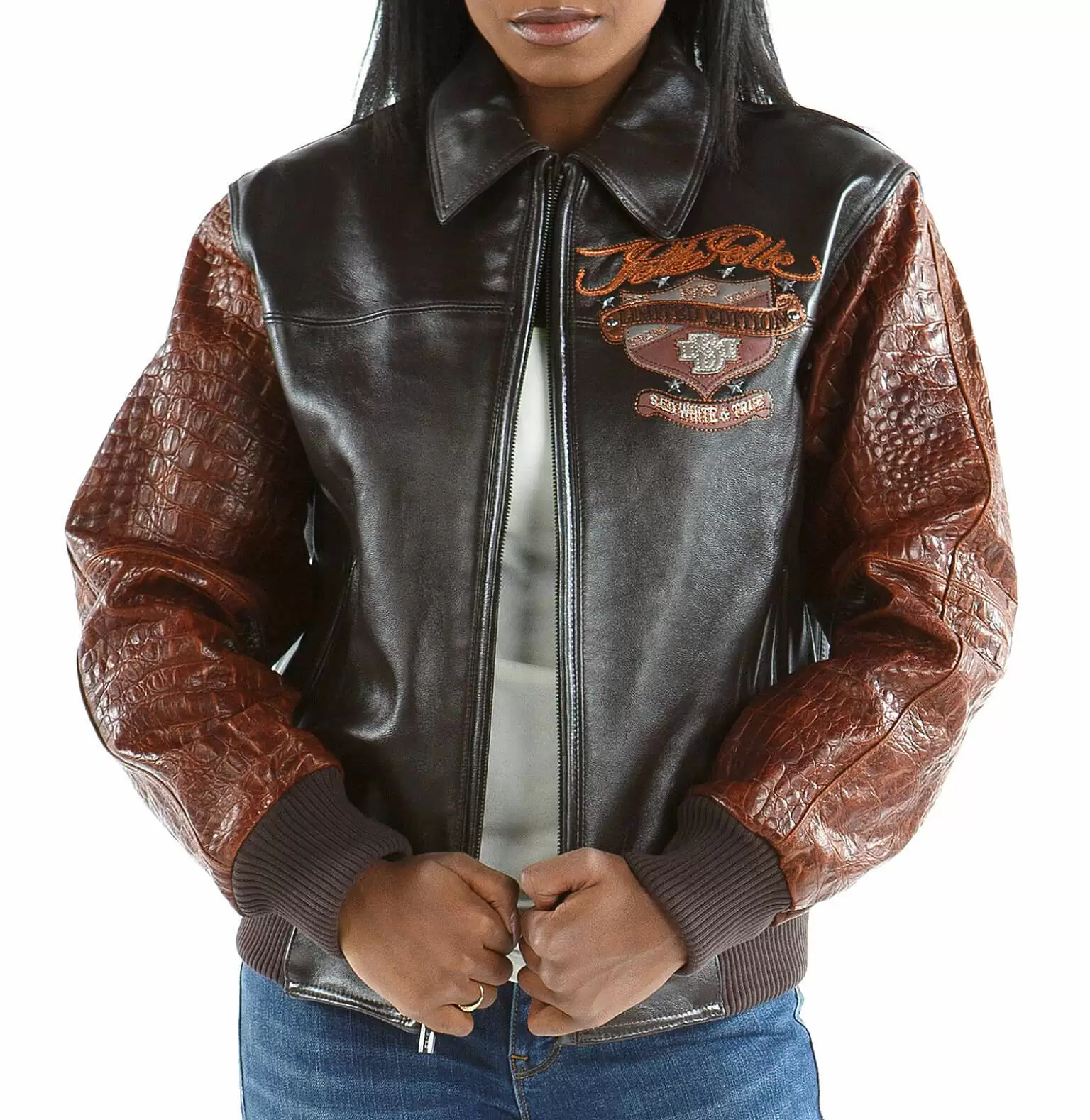 Pelle Pelle Black Brown Leather Jacket view 2
