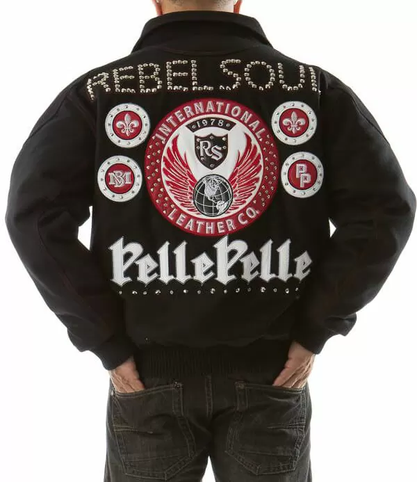 Pelle Pelle Rebel Soul Studded Wool Jacket
