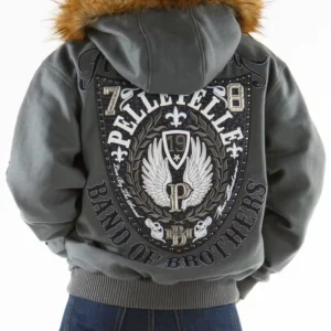 Pelle Pelle Gray Hooded Jacket | Pelle Pelle Store