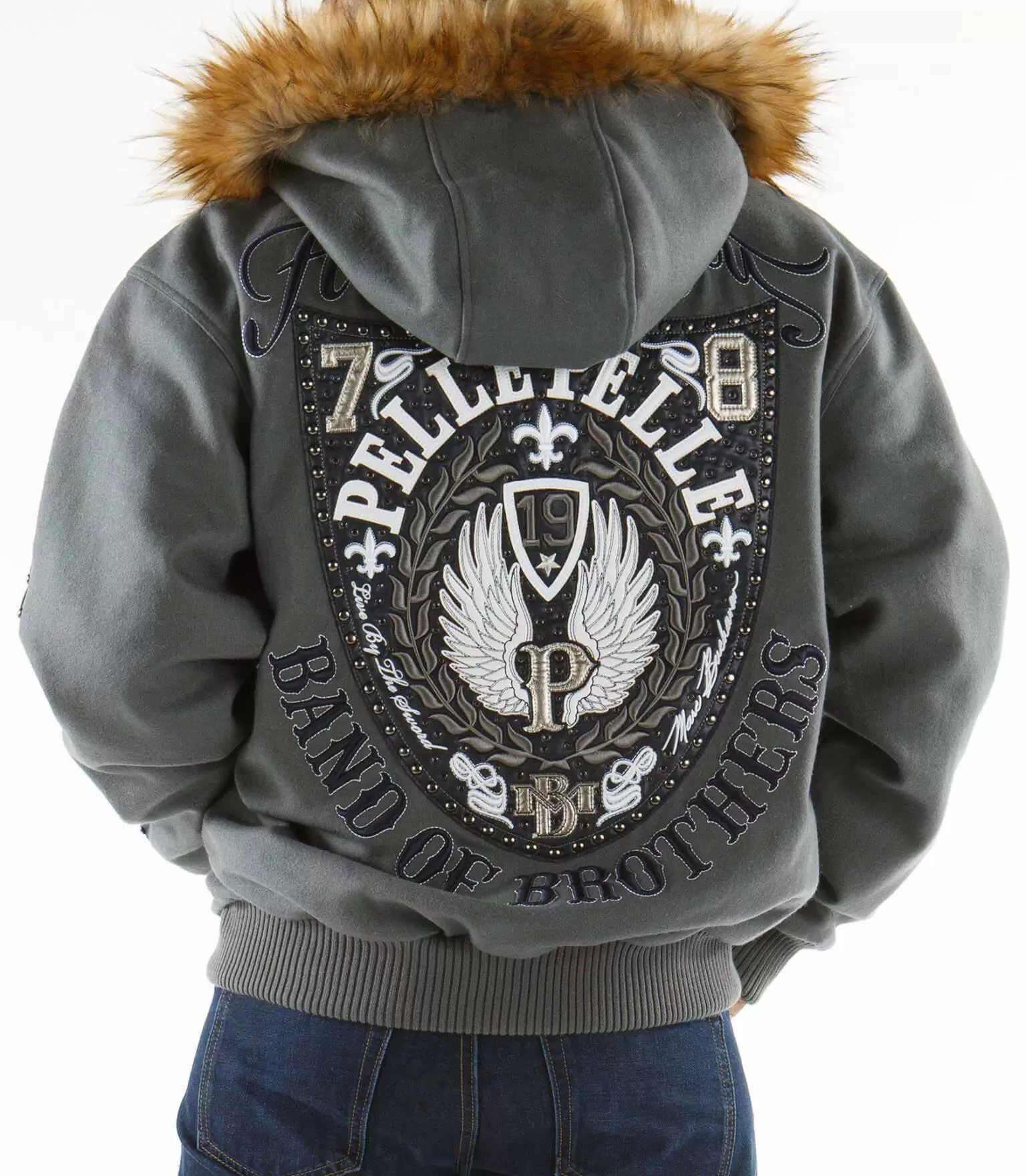 Pelle Pelle Gray Hooded Jacket | Pelle Pelle Store