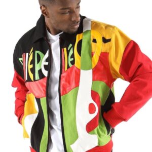 Pelle Pelle Picasso Plush Jacket | Yellow Red Black