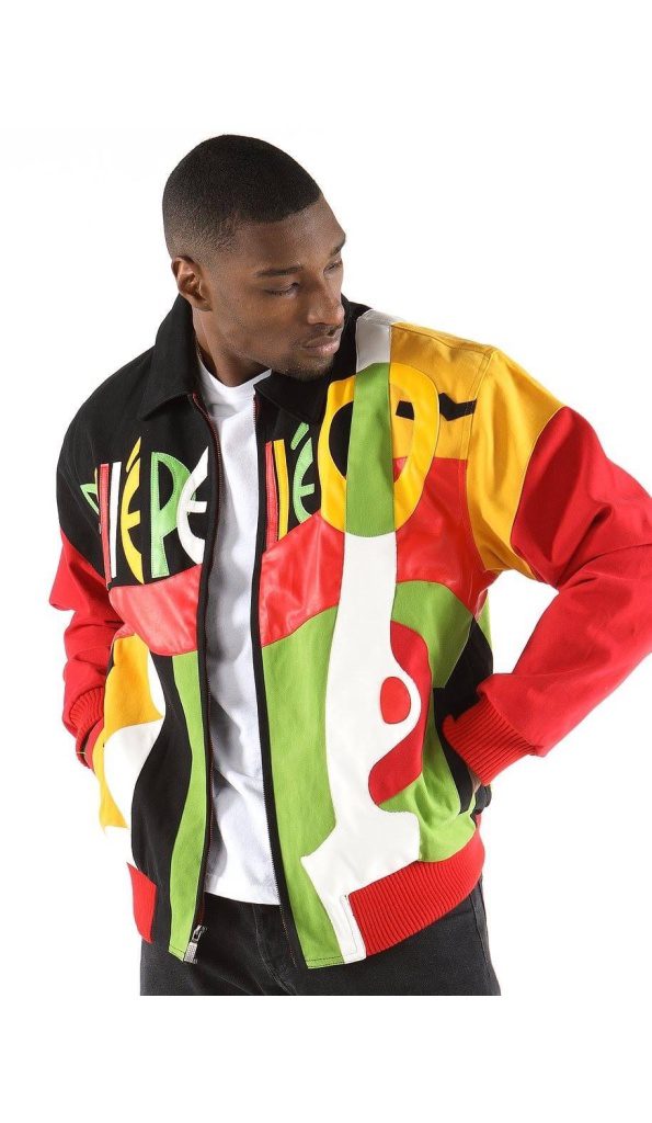 Pelle Pelle Picasso Plush Jacket | Yellow Red Black